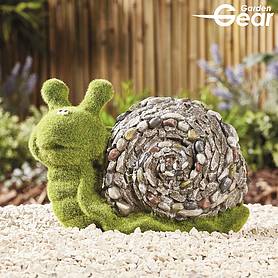 Garden Gear Flocked Effect Snail Garden Ornament